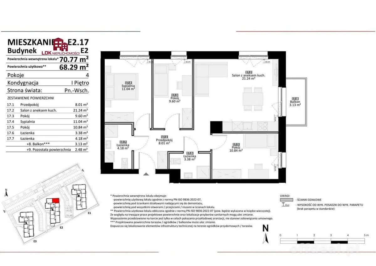 квартира на продаж у Rokitki | 4-кімн. | 68,29 m²
