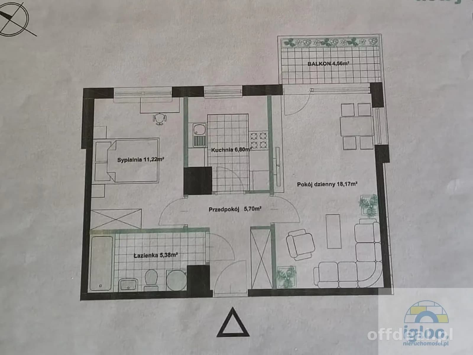 Rezerwacja!!Mieszkanie w apartamentowcu z 2012 roku, 2 pietro umeblowane