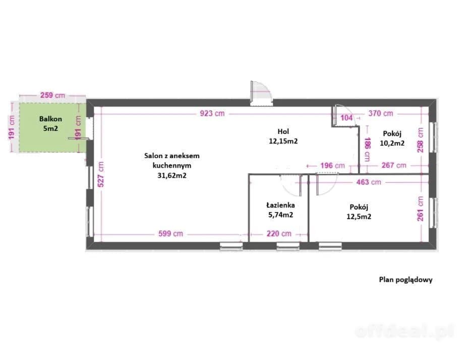 3 pokoje z balkonem |Przytulne 72m2| Metro Kabaty