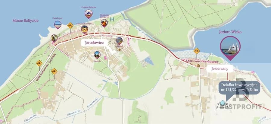 Działka inwestycyjna Jezioro, Morze, Jezierzany