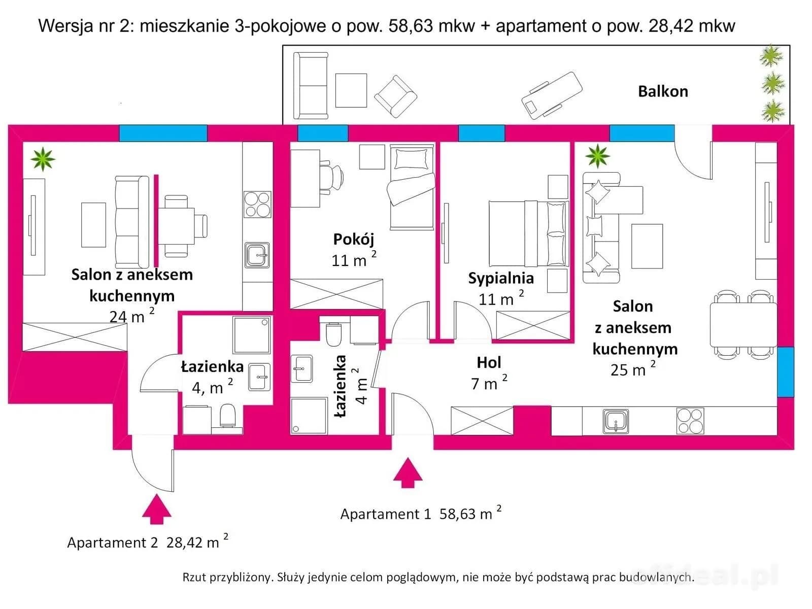 Photo 2: Apartment, 4 rooms, 87 m², Kołobrzeg