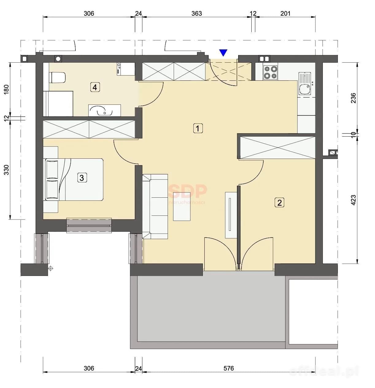 Apartament na parterze z tarasem | STREFA SPA |