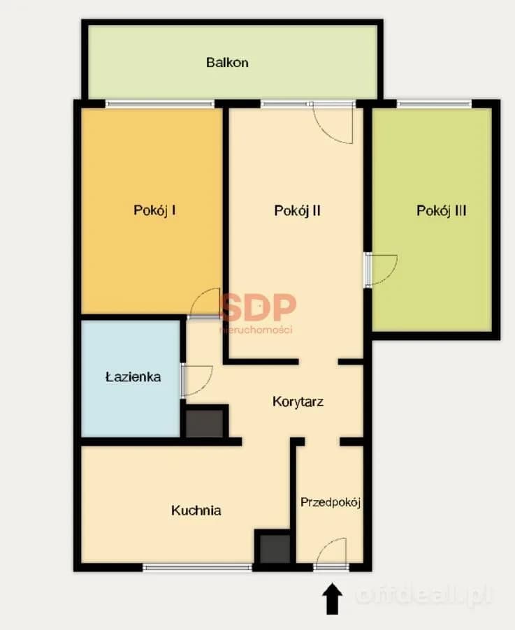 3 pokoje | 61 m2 | Balkon | Blisko centrum