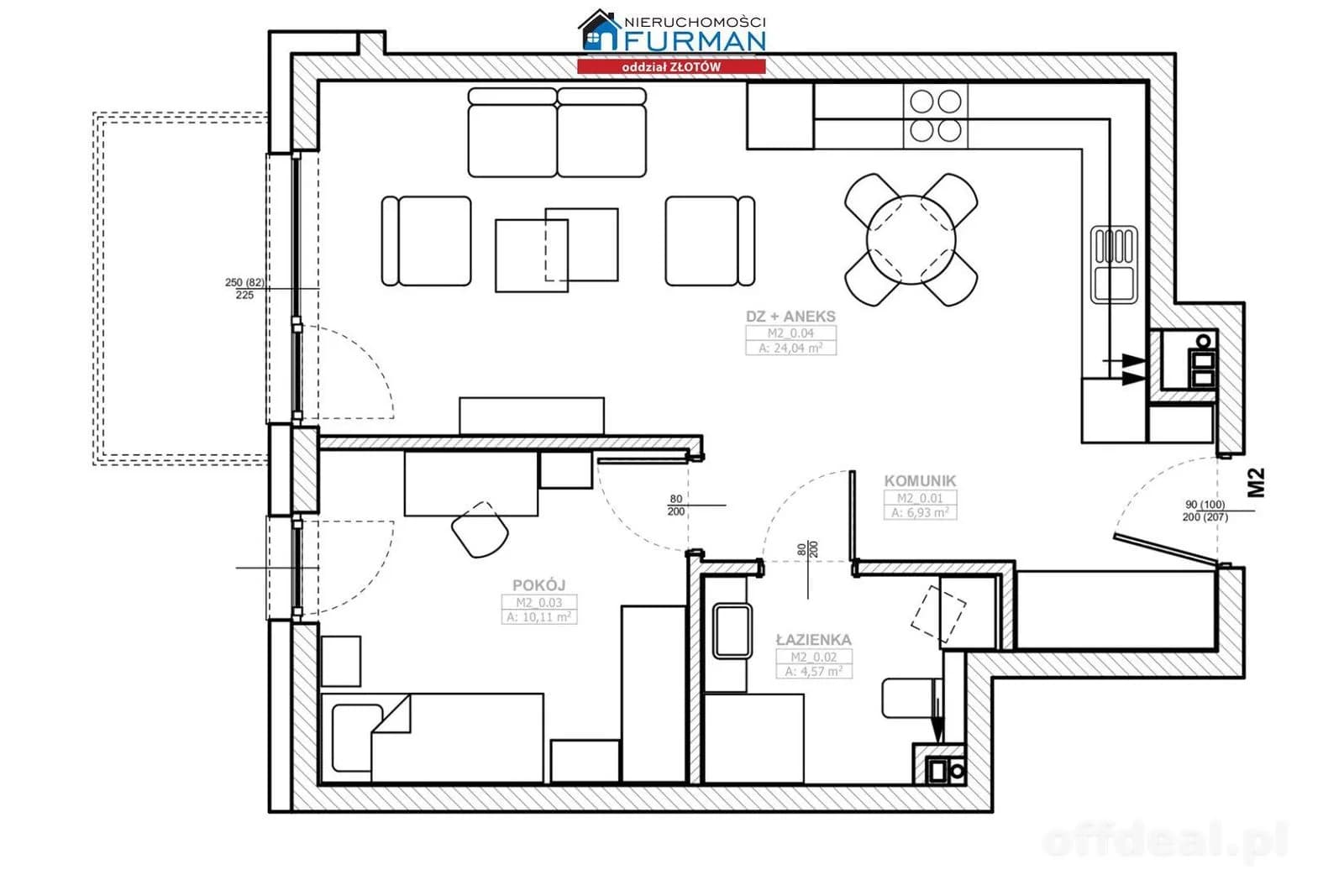 appartement à vendre à Lipka | 2 pièces | 45,66 m²