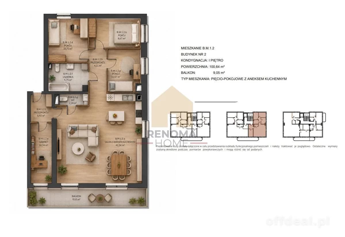 100,64 m² dla rodziny | 5 pokoi | balkon | 0% PCC
