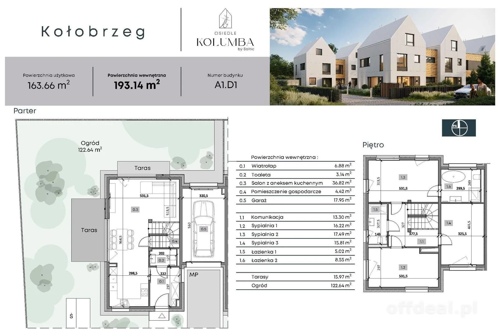 будинок на продаж у Kołobrzeg, Radzikowo I | 5-кімн. | 163,66 m²