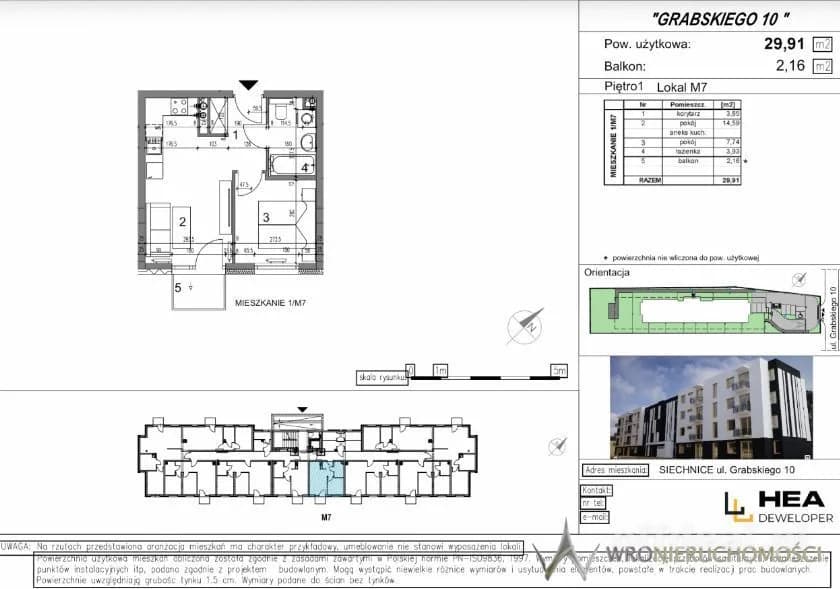 Siechnice | 29,91 m² | 2 pokoje