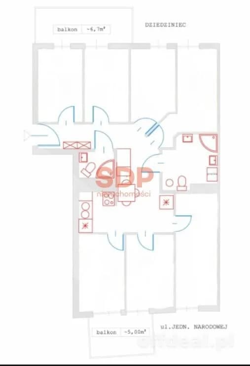 квартира на продаж у Wrocław, Śródmieście, Ołbin | 7-кімн. | 78,5 m²