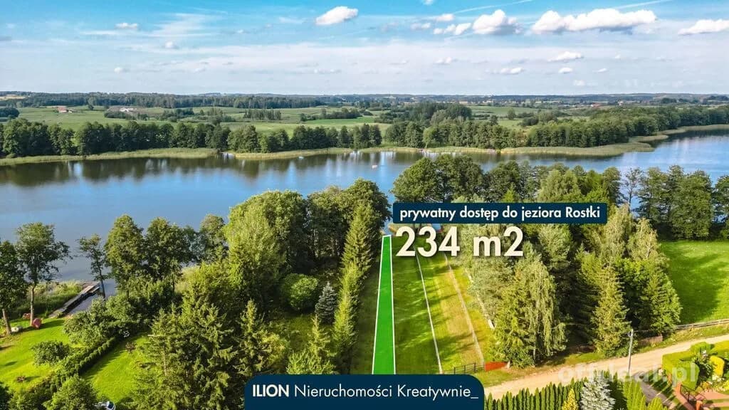 Działka 1016 m2 z prywatnym dostępem do jeziora