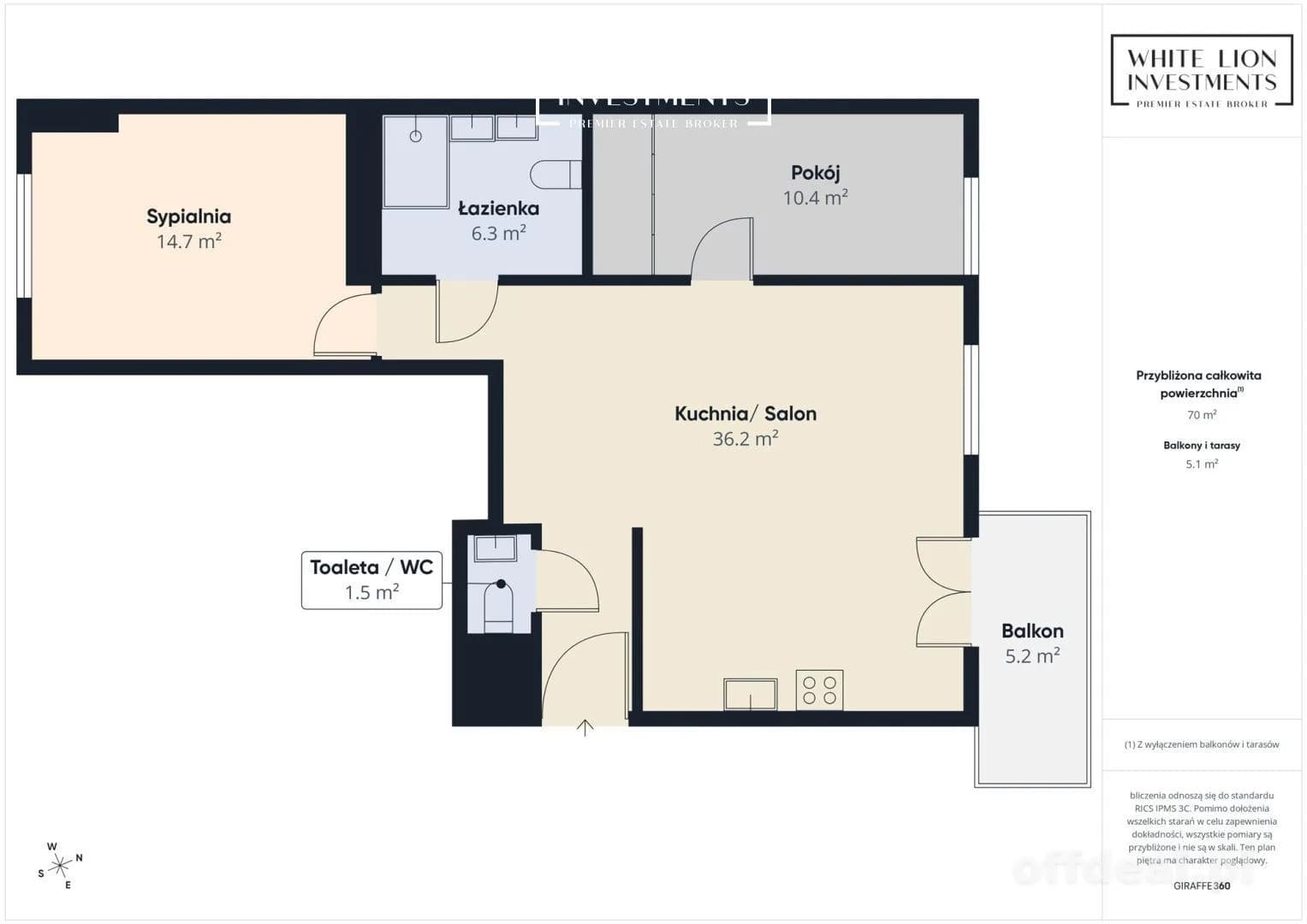 3-room apartment for rent in Warszawa, Żoliborz, Sady Żoliborskie | 70 m²