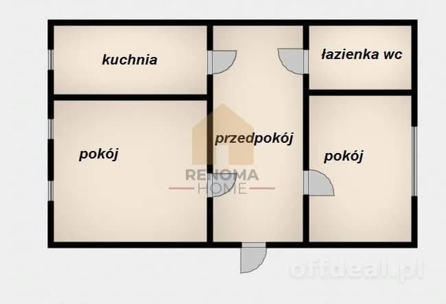 квартира на продаж у Wałbrzych, Nowe Miasto | 2-кімн. | 51 m²