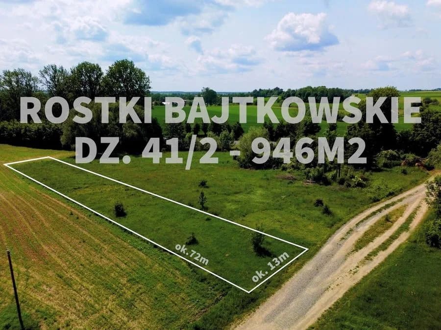 plot for sale in Ełk, Rostki Bajtkowskie | 946 m²