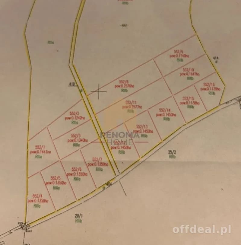 terrain à vendre à Wojciechowice | 1 441 m²