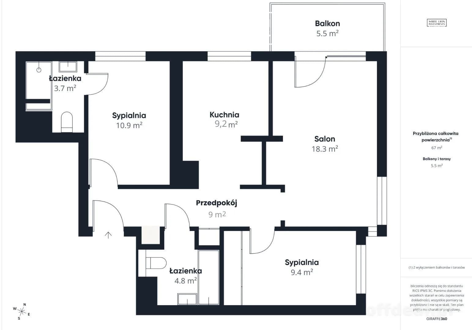 3-Zimmer Wohnung zum Verkauf in Warszawa, Praga-Północ, Pelcowizna | 66,52 m²
