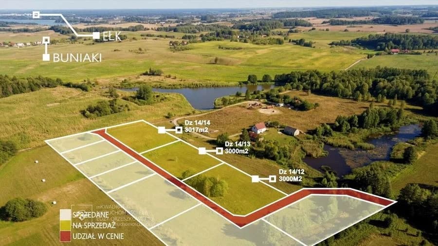 plot for sale in Ełk, Rękusy | 1,000 m²