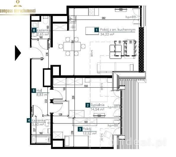 3-Zimmer Wohnung zum Verkauf in Wrocław, Stare Miasto, Szczepin | 76,36 m²