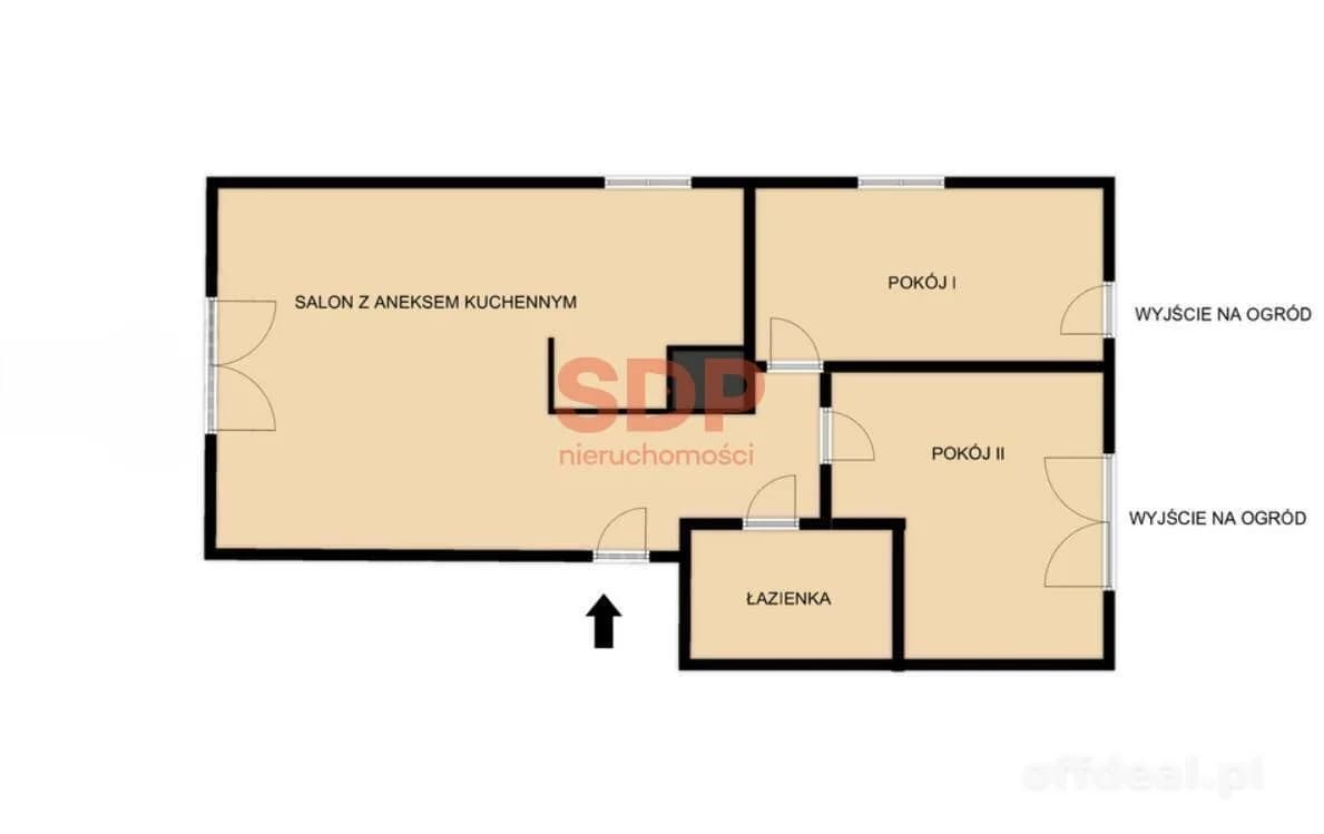 Groblice| 3 pokoje z 30 m2 ogródkiem|komórka lokatorska|MP