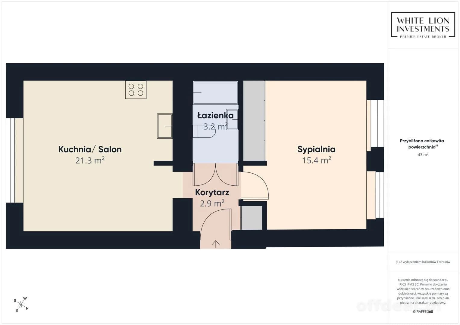 2-room apartment for sale in Warszawa, Mokotów, Stary Mokotów | 43 m²