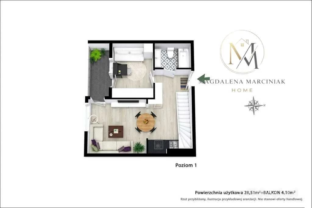 квартира на продаж у Wrocław, Fabryczna, Muchobór Wielki | 3-кімн. | 67,31 m²