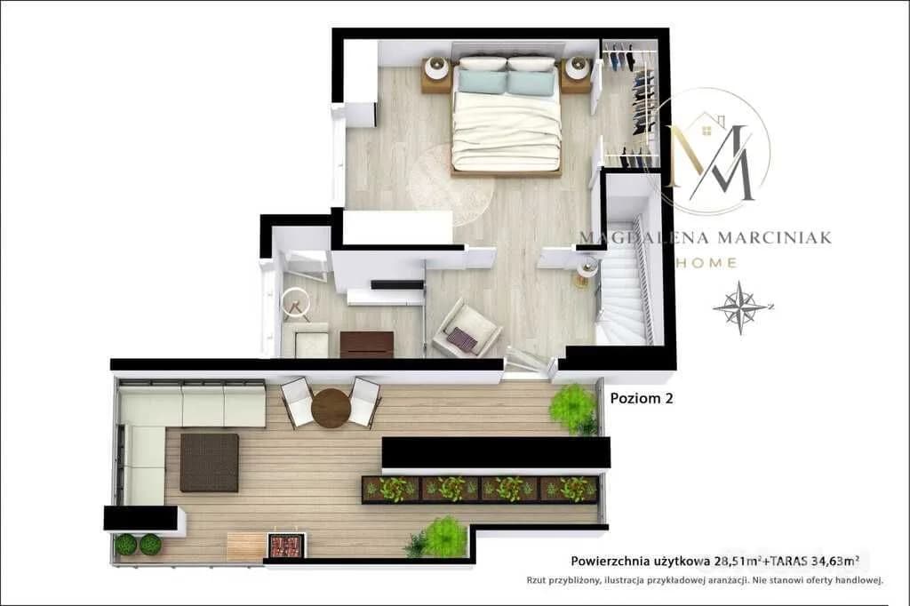 квартира на продаж у Wrocław, Fabryczna, Muchobór Wielki | 3-кімн. | 67,31 m²
