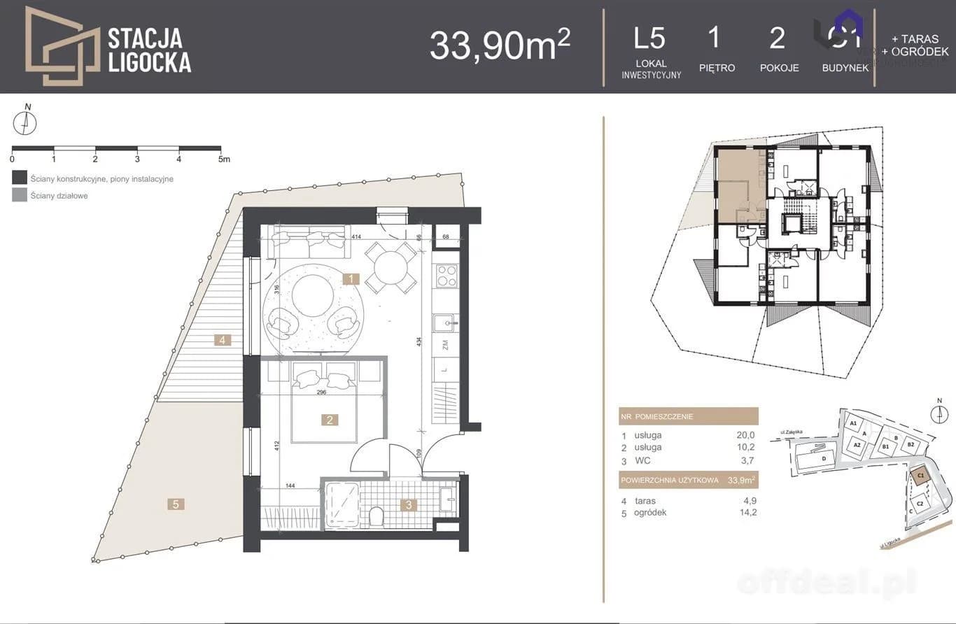 Foto 5: Wohnung, 2 rooms, 34 m², Katowice
