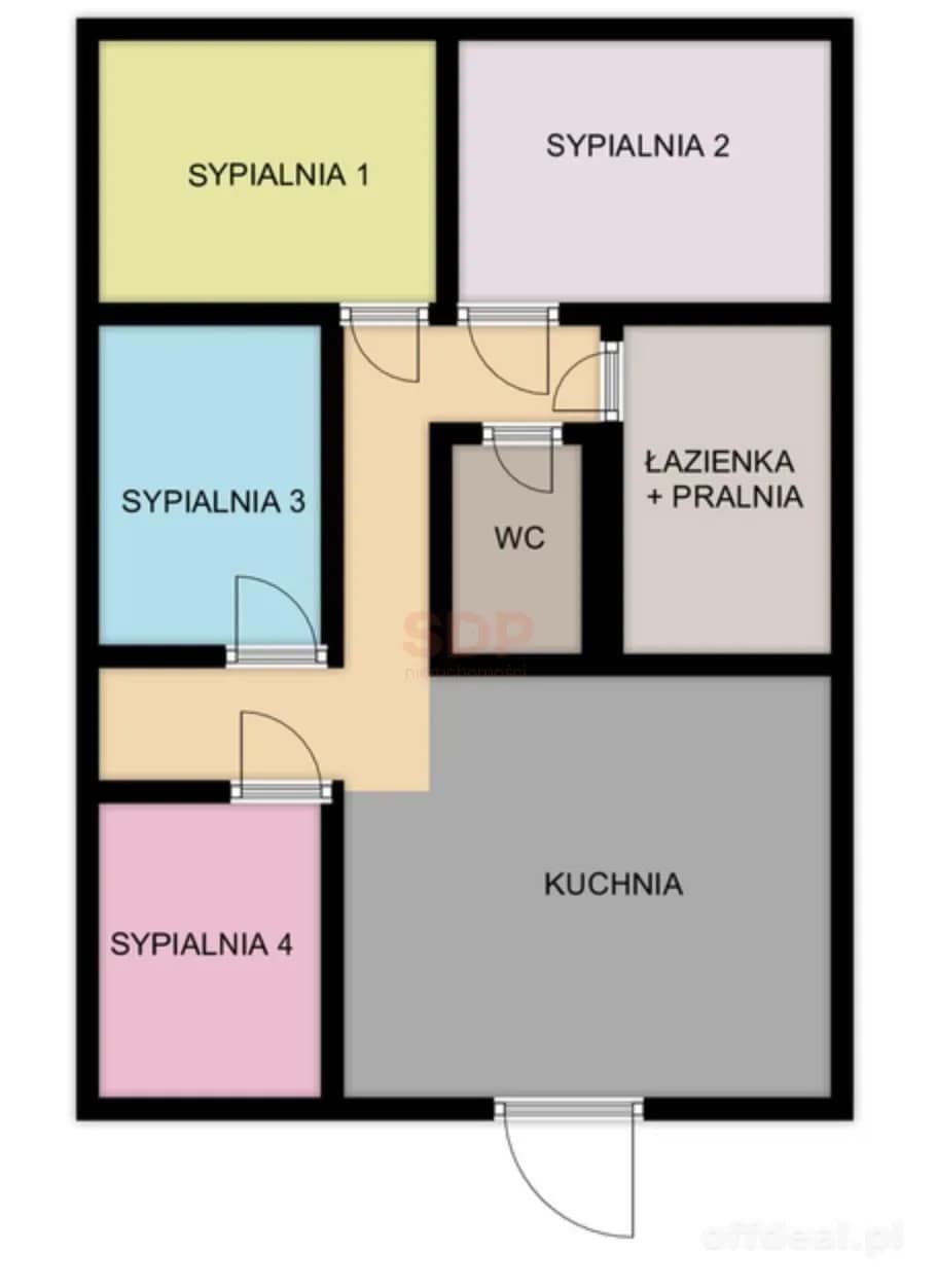 appartement à louer à Wrocław, Fabryczna, Kozanów | 5 pièces | 80 m²