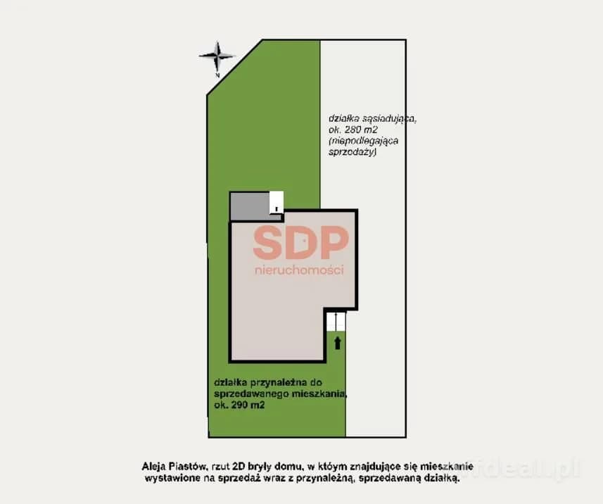Połowa domu z ogrodem w pobliżu szkoły ATUT