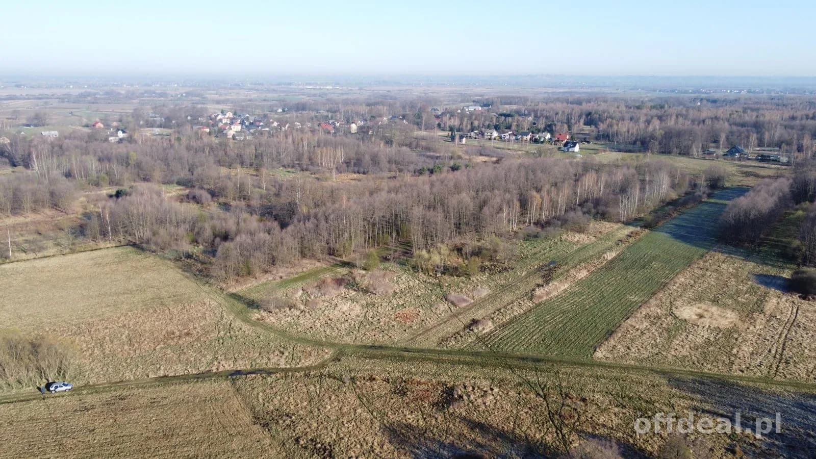 Kształtna działka budowlana 85ar Bratucice Rzezawa
