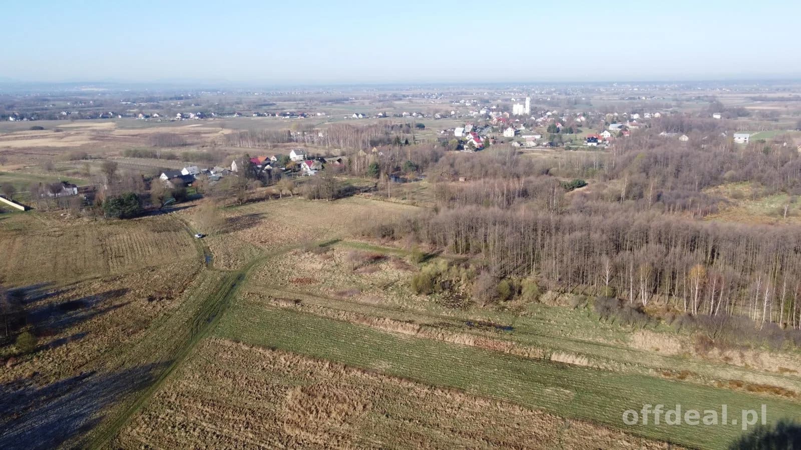 Kształtna działka budowlana 85ar Bratucice Rzezawa