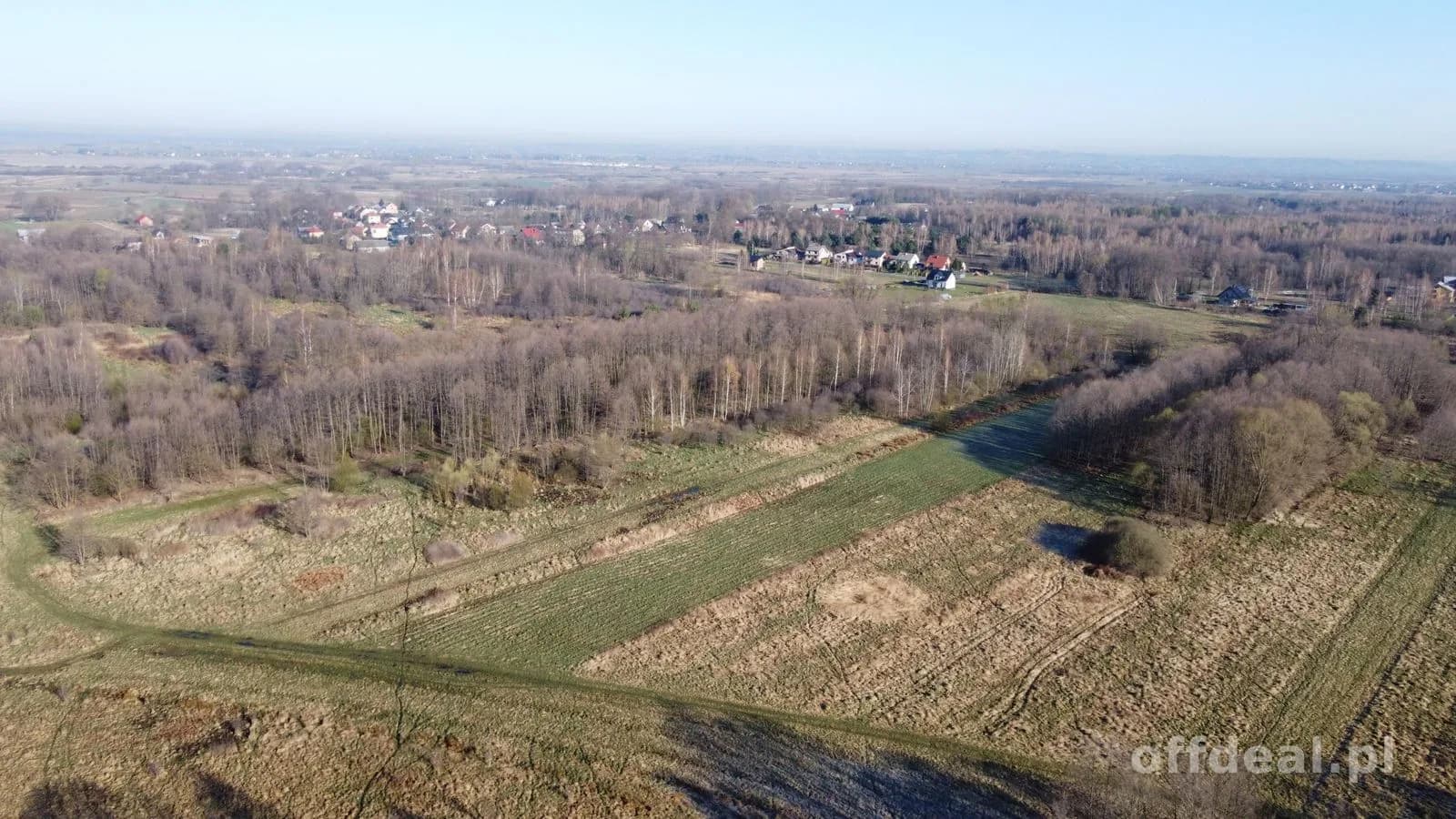 Kształtna działka budowlana 85ar Bratucice Rzezawa