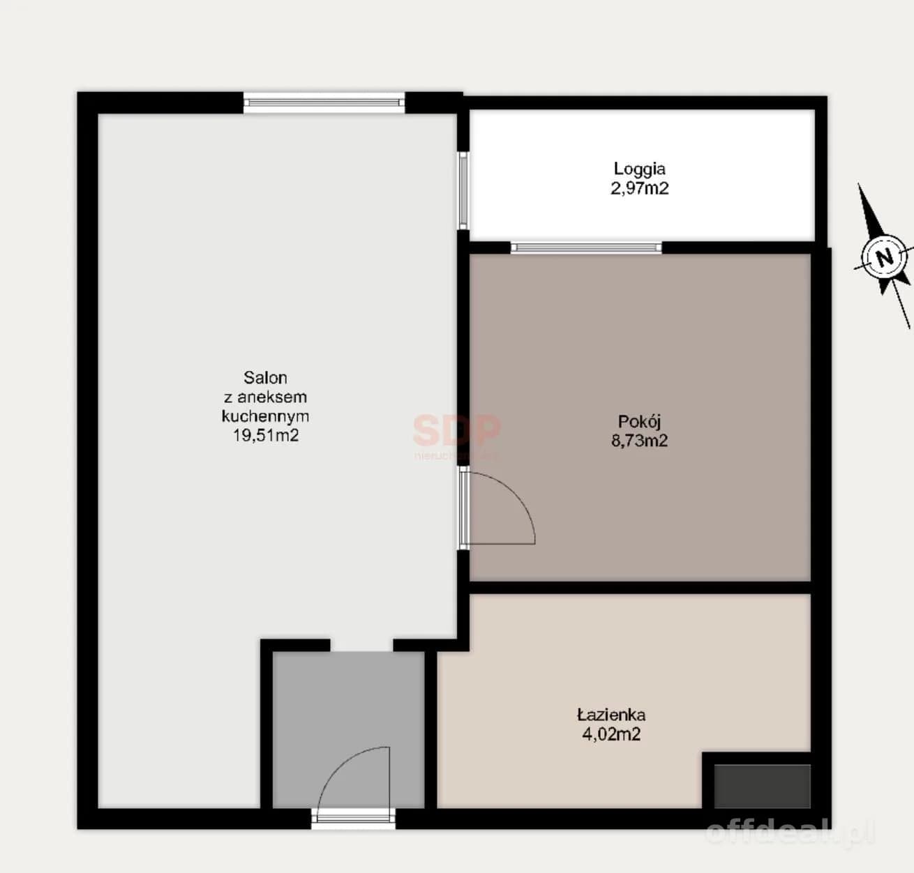 квартира на продаж у Wrocław, Stare Miasto, Przedmieście Świdnickie | 2-кімн. | 36,22 m²