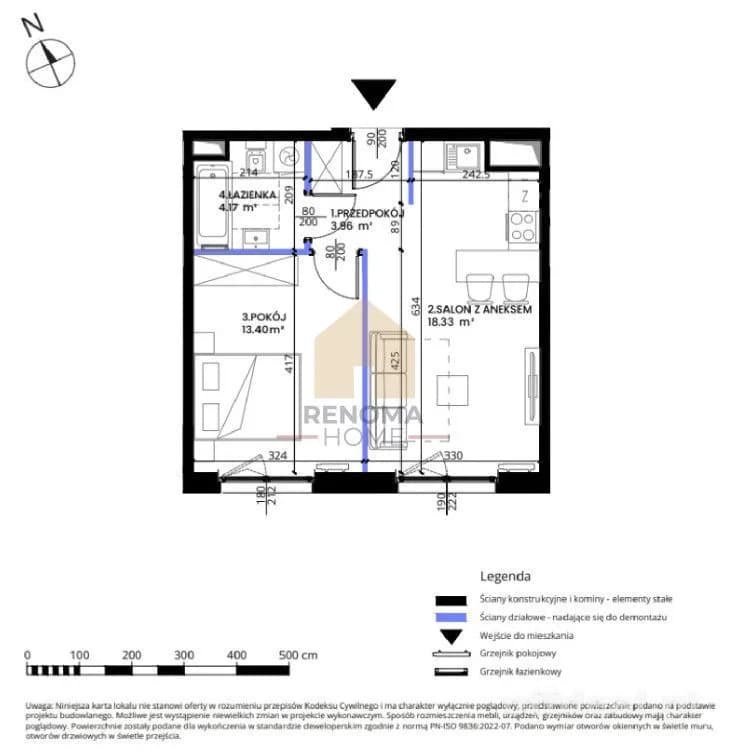 Foto 3: Wohnung, 2 rooms, 40 m², Wrocław