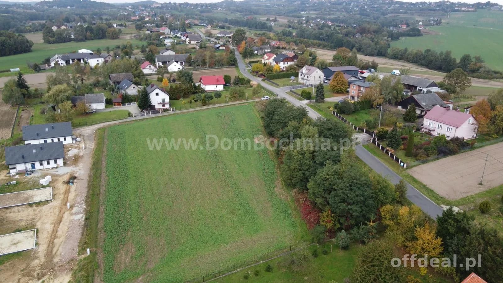Bilczyce szeroka działka22ary przy drodze