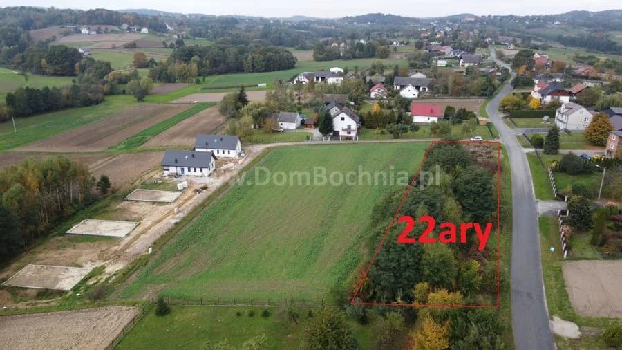Bilczyce szeroka działka22ary przy drodze
