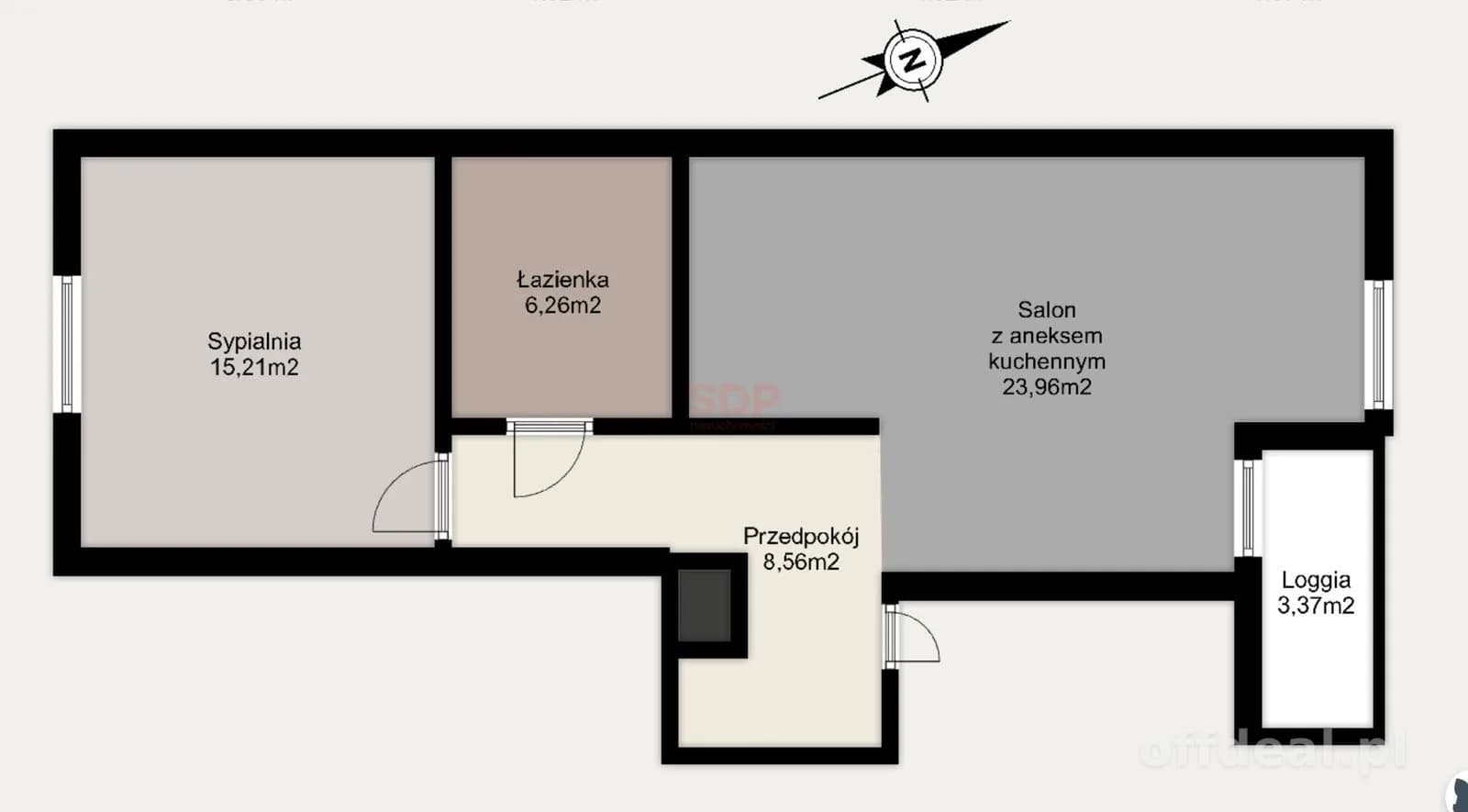 квартира на продаж у Wrocław, Stare Miasto, Przedmieście Świdnickie | 3-кімн. | 53,99 m²