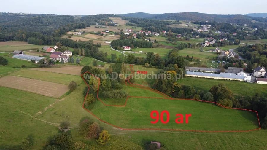 Łąkta górna działka 90ar rolno budowlana