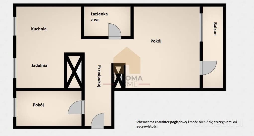 PRZESTRONNE 3 POKOJE Z DUZYM BALKONEM!