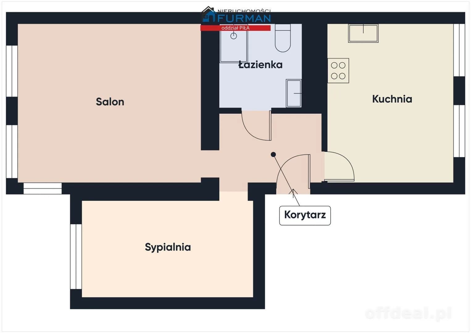 квартира на продаж у Piła | 2-кімн. | 49,9 m²