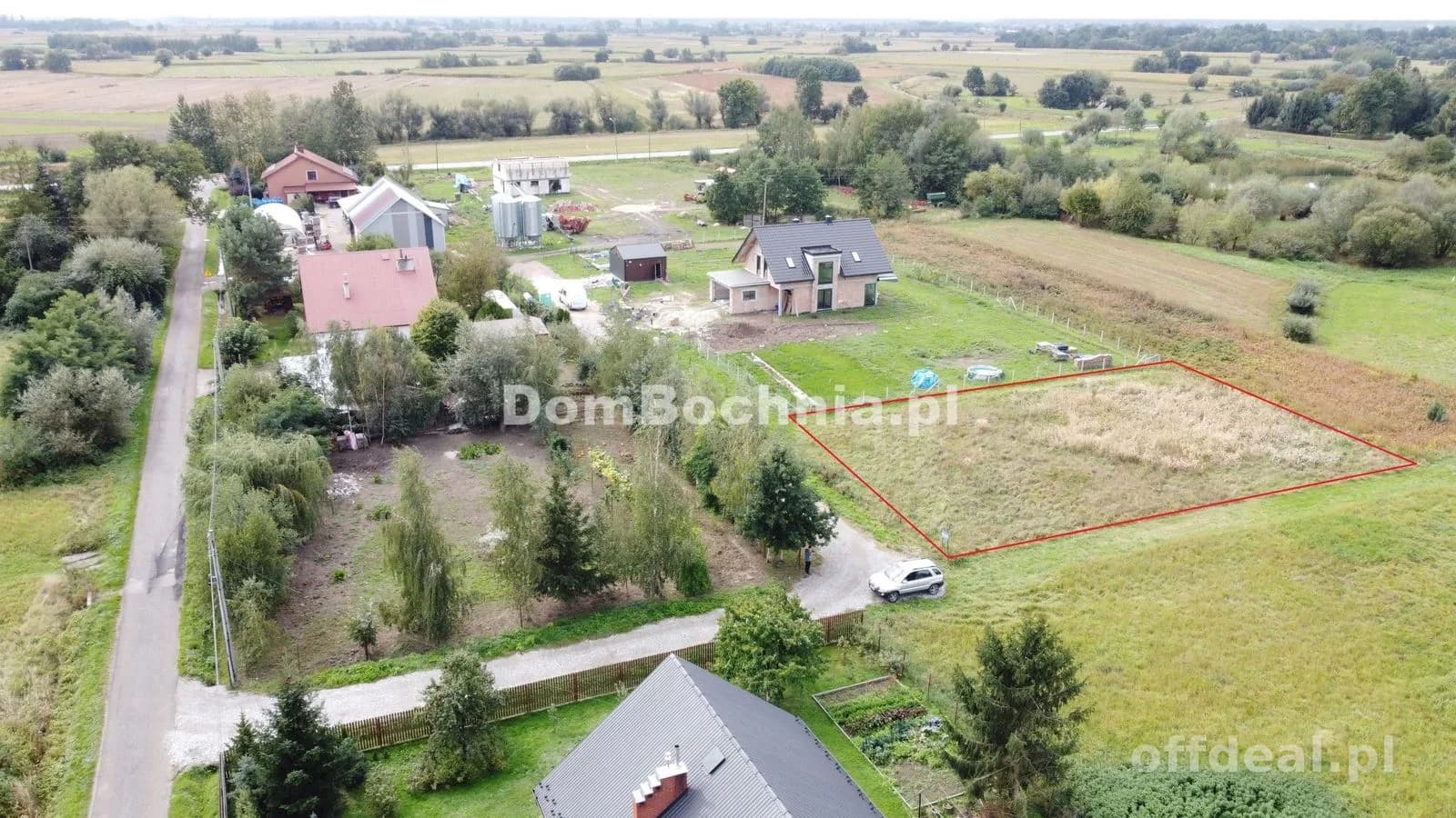 Ładna płaska działka 10ar Niedary Drwinia