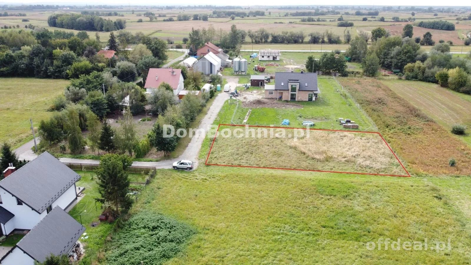 Ładna płaska działka 10ar Niedary Drwinia