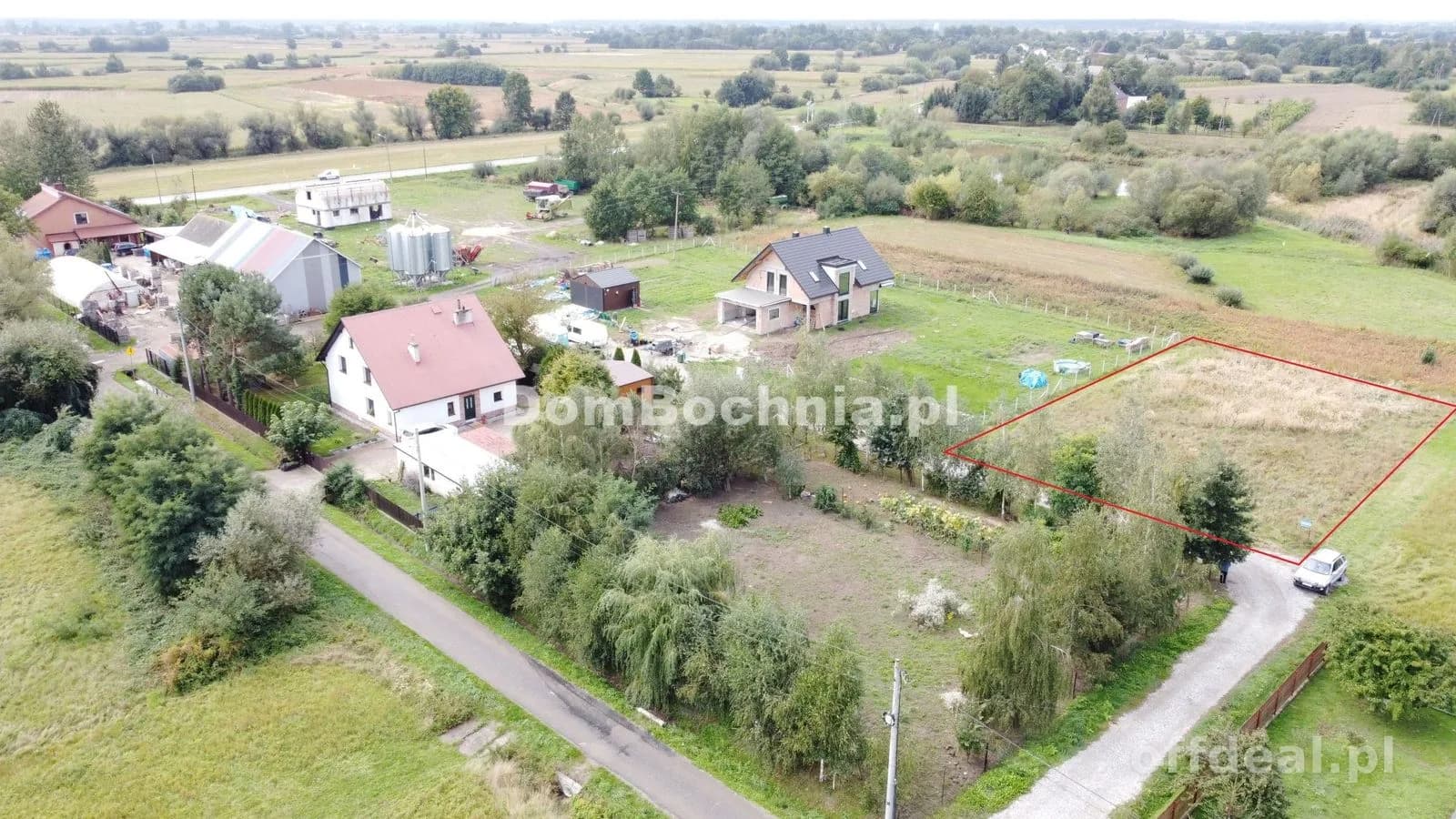 Ładna płaska działka 10ar Niedary Drwinia