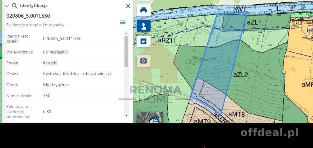 terrain à vendre à Międzygórze | 8 100 m²