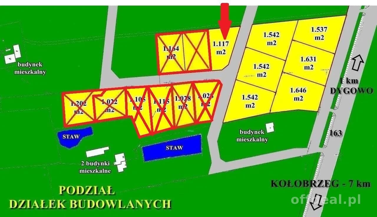 terrain à vendre à Dygowo | 1 117 m²