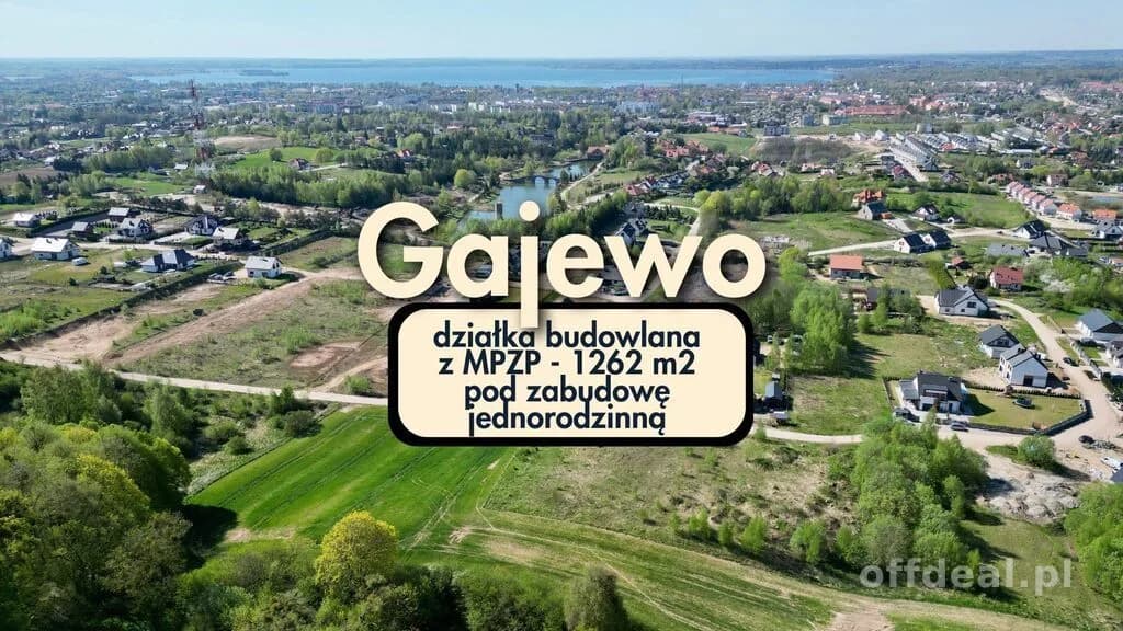 Gajewo | działka 1262 m2 pod dom jednorodzinny