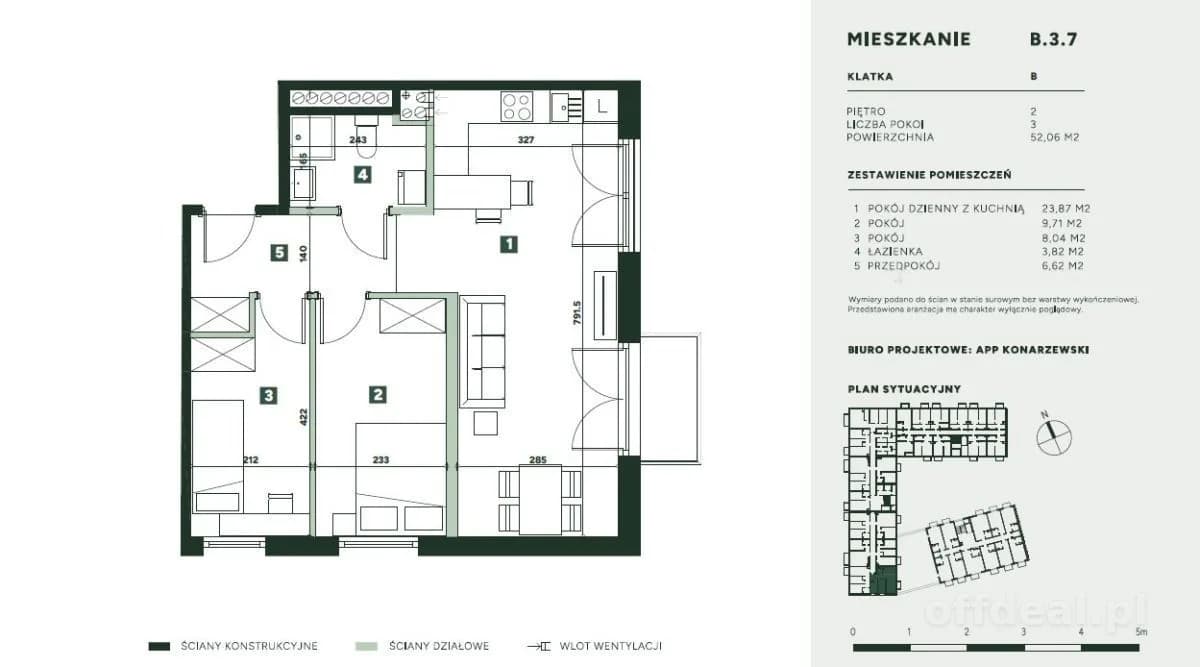 appartement à vendre à Wrocław, Fabryczna, Żerniki | 3 pièces | 52,42 m²