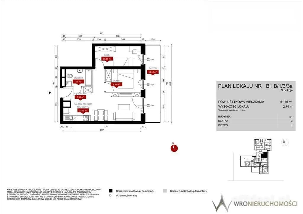 Zdjęcie 2: Mieszkanie, 3 pokoje, 52 m², Wrocław