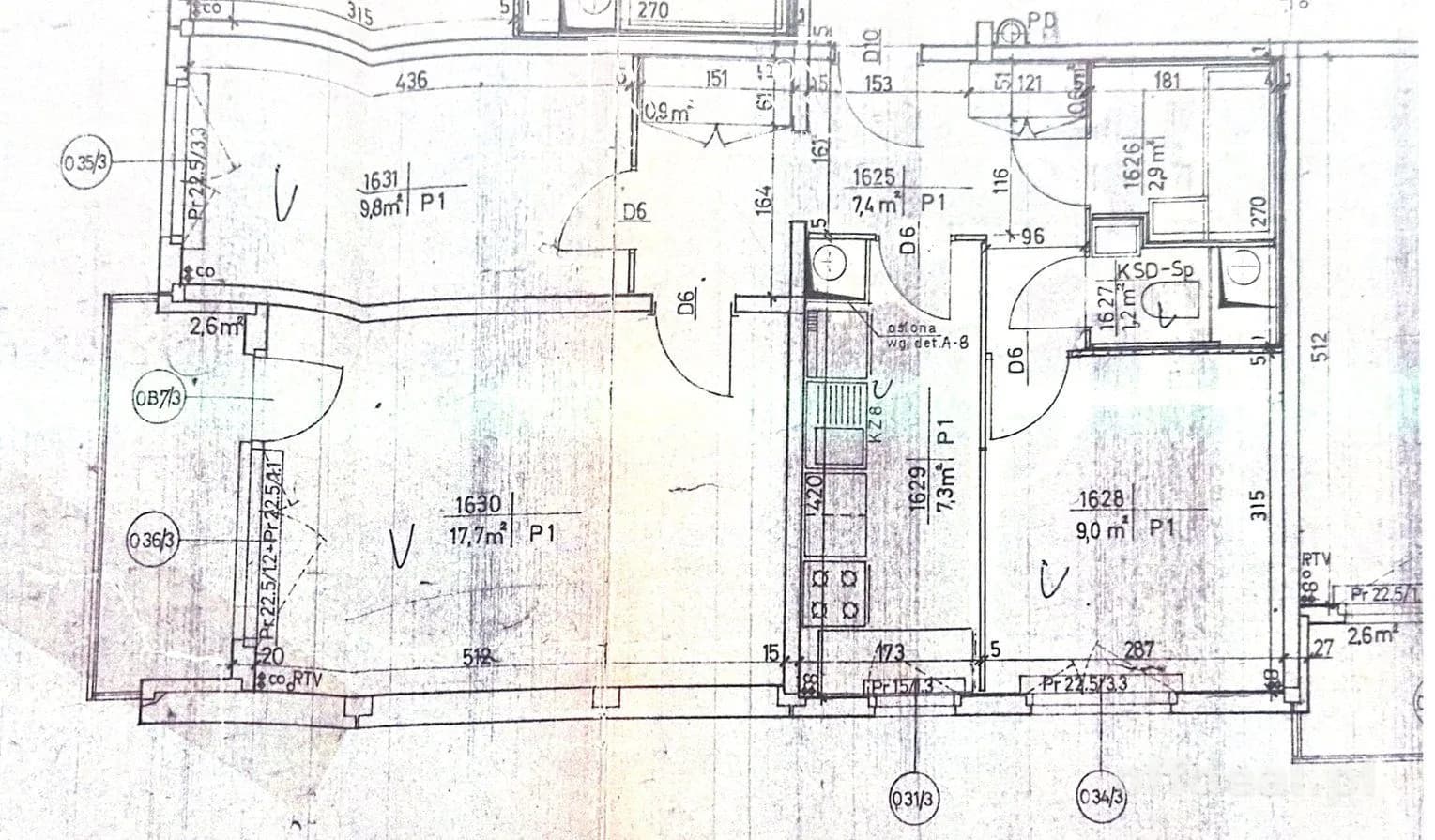 3 pokoje | 56,8 m² | Bielany | loggia | 2 komórki