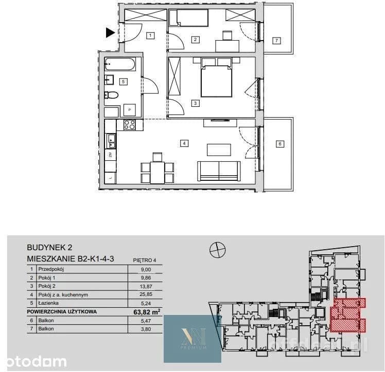 3-room apartment for sale in Wrocław, Fabryczna, Leśnica | 64.8 m²