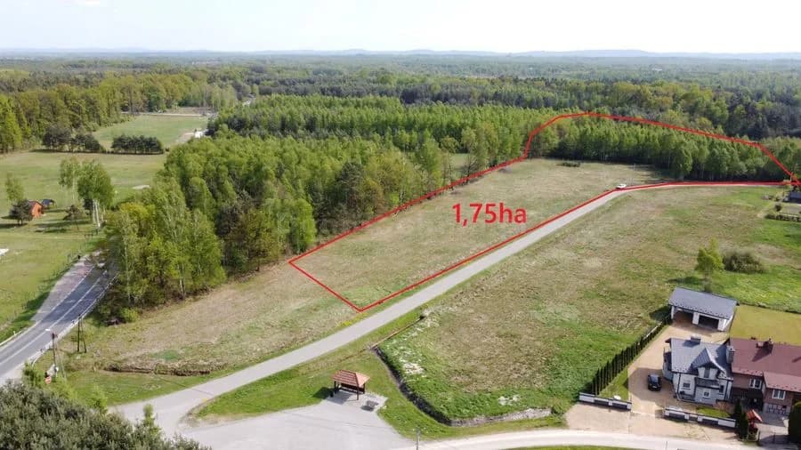 1,75 hektara działka budowlana koło Brzeska