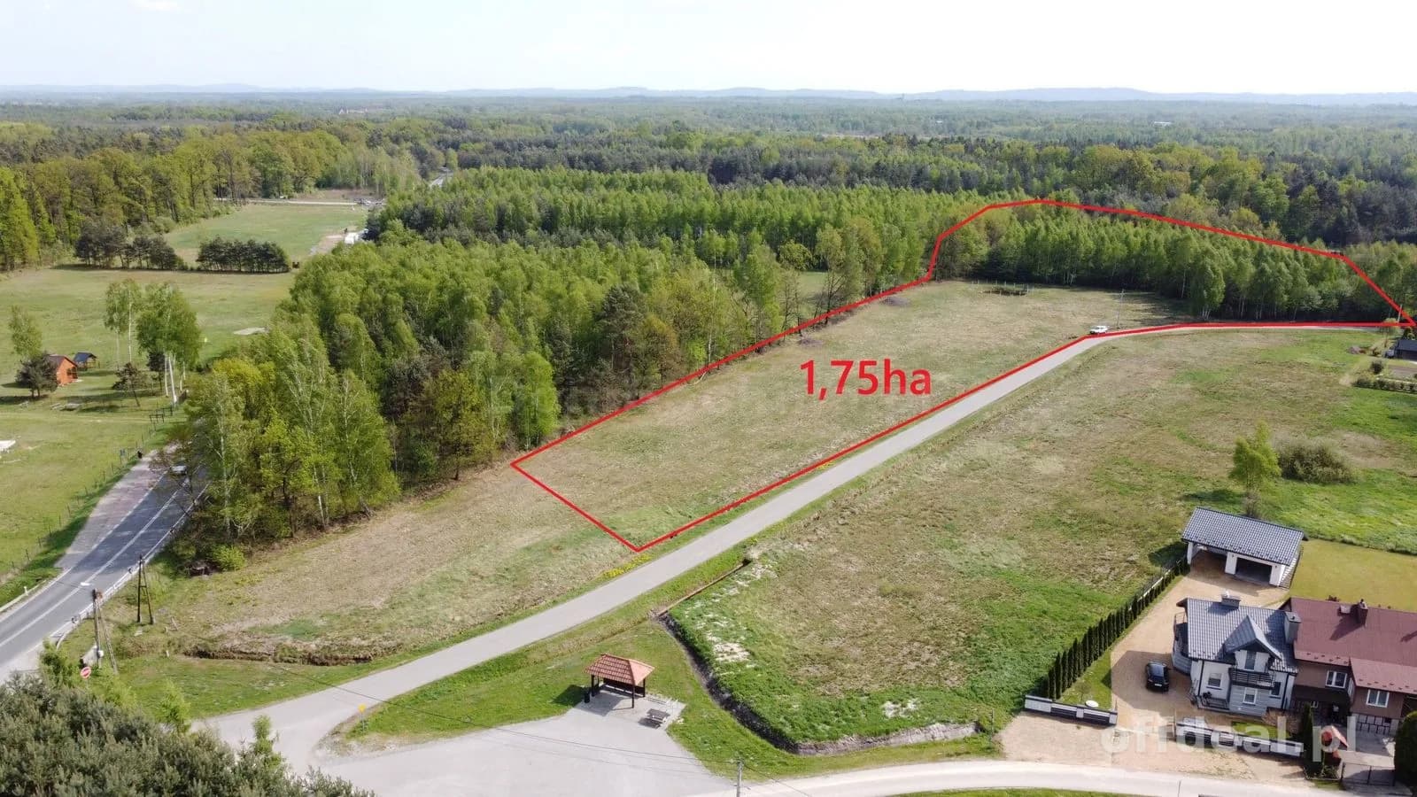 1,75 hektara działka budowlana koło Brzeska